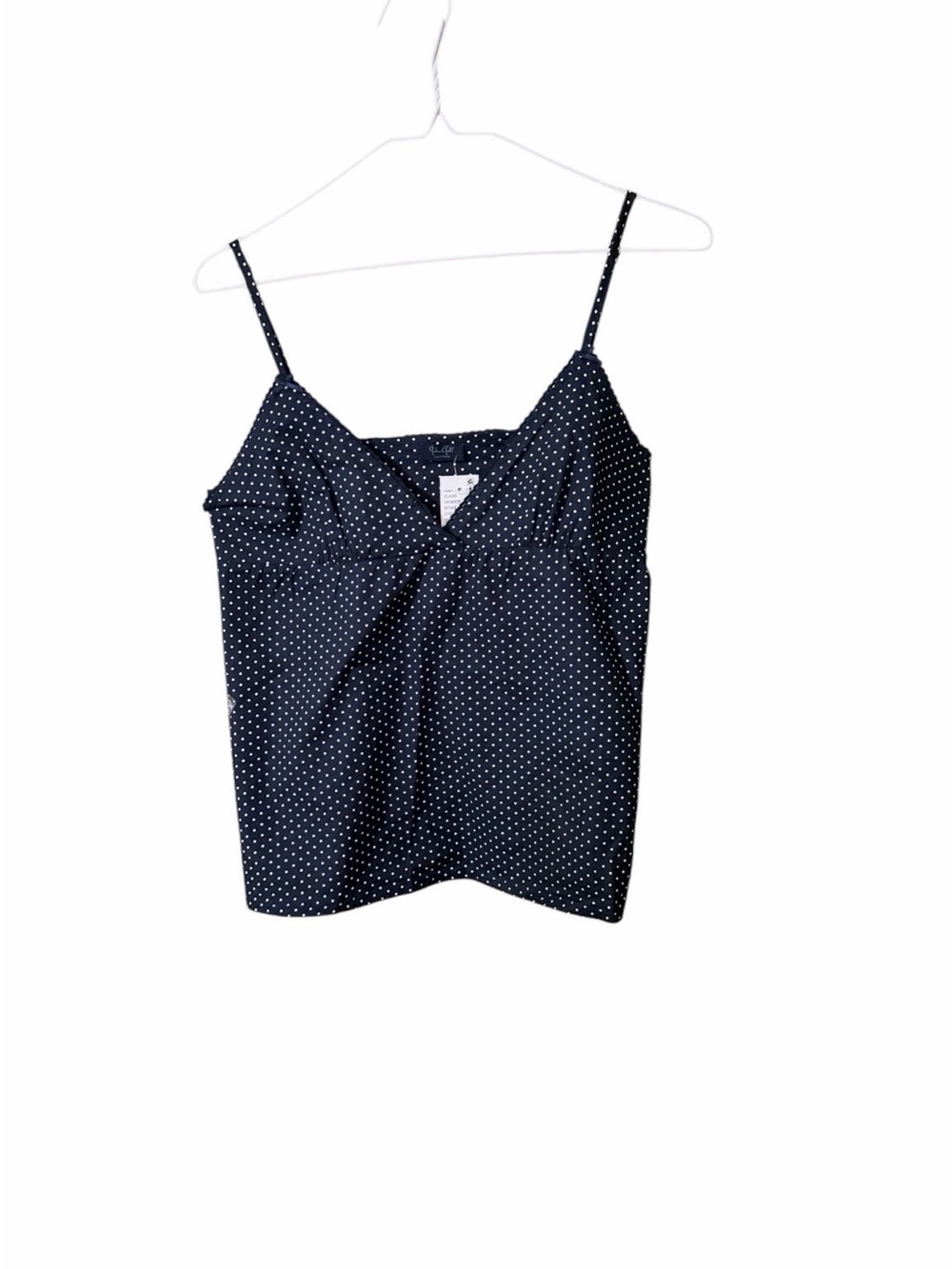 Brandy Melville Navy Polka Dot Spaghetti Strap Cami